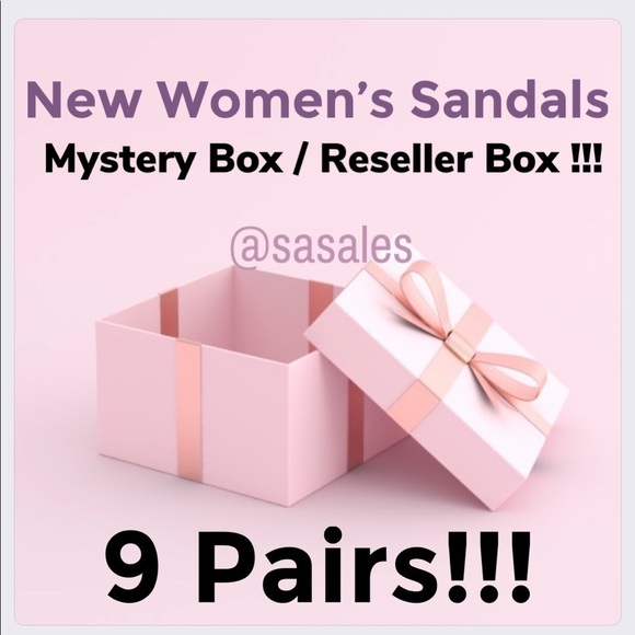 New Women’s Summer Sandals Mystery Box - 9 Pairs - Picture 1 of 10